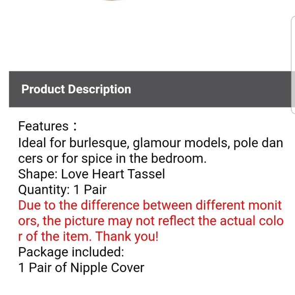 Sequins Heart Shape Tassels Reusable Pasties - Picture 6 of 7